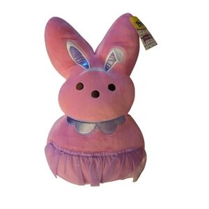 Peeps Pink Bunny Plush Toy Stuffed Animal Easter‎ Spring Kids Plushie 10"